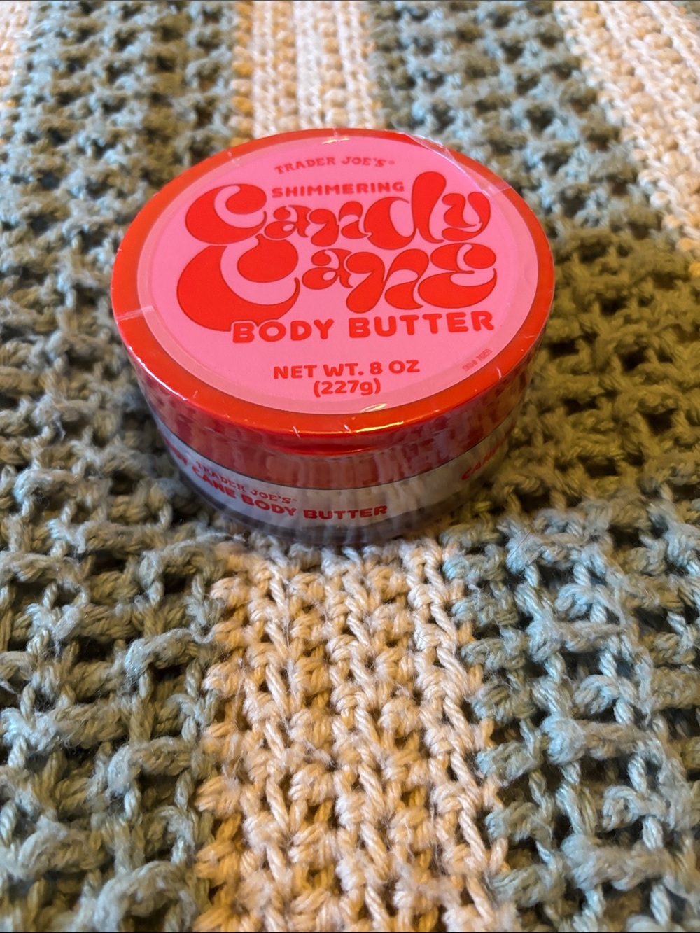 Brand New Trader Joe’s Shimmering Candy Cane Body Butter - Pink/Red